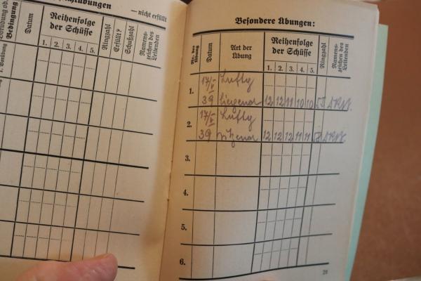 altes Schiessbuch des NSKK für KK Büchse und Pistole